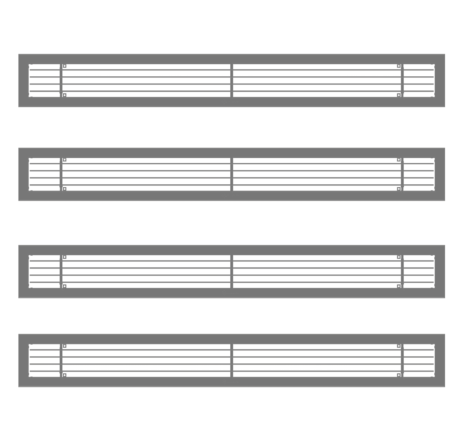 Linear Single-layer air grilles (openable)